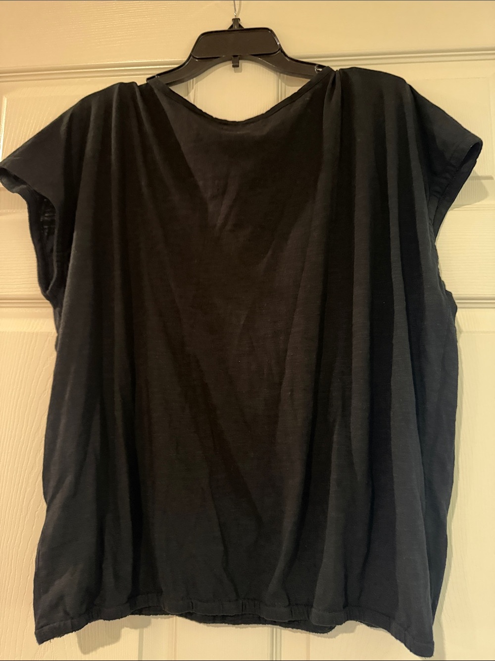 Prana Black Pintuck Tie-Neck Blouse - Picture 3 of 3